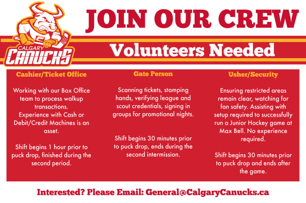 Volunteer with Calgary Canucks February 2023