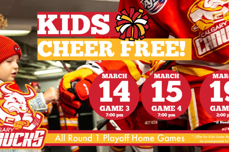 Announcing Kids Cheer Free for Round 1 Playoffs 2023! Offer for any Kid under the age of 12, must be accompanied by an Adult.
