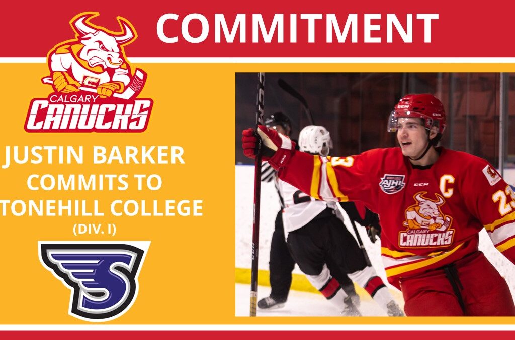 Calgary Canucks 2022-23 Captain Justin Barker Commits to D1 Stonehill College