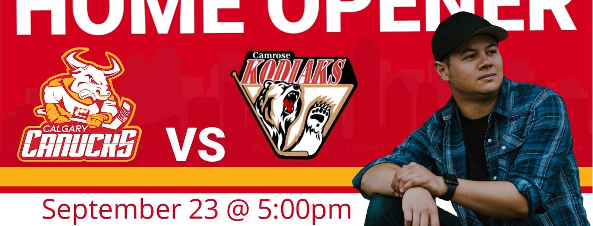 Join the Calgary Canucks for their HOME OPENER as they face off against the Camrose Kodiaks on September 23rd!
