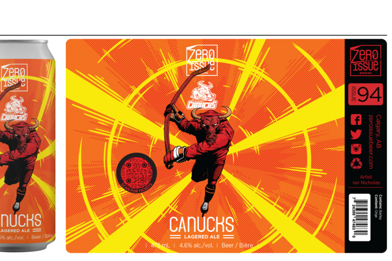 Canucks collaboration beer with Zero Issue Brewing