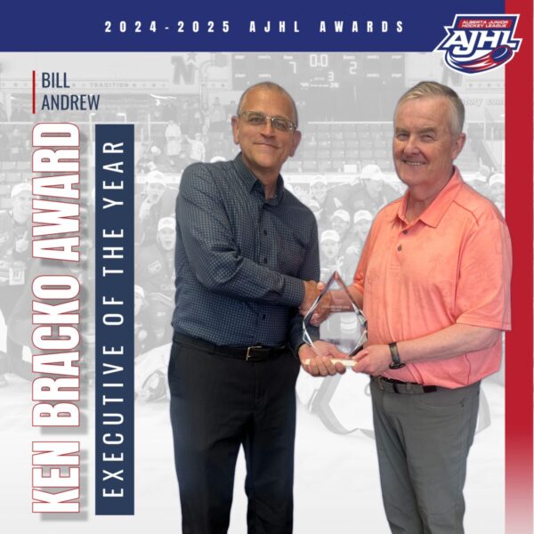 Bill Andrew Named Recipient of Ken Bracko Award as AJHL Executive of the Year